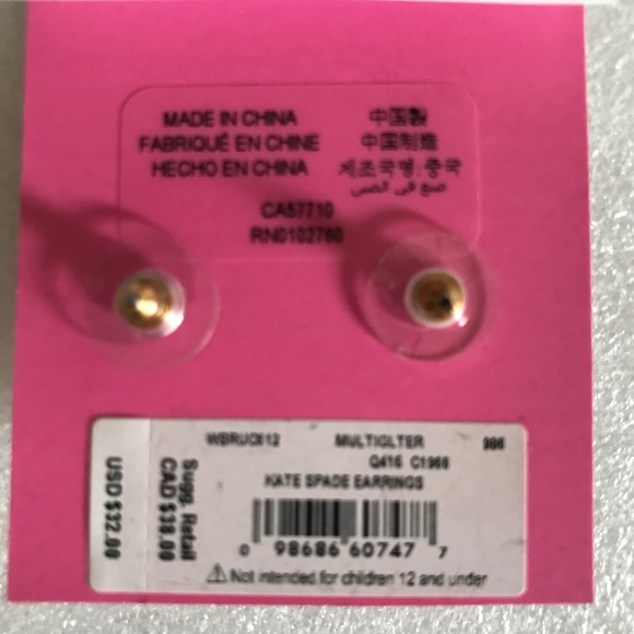 Kate Spade New York Small Square Stud Earrings NWT - Picture 6 of 8